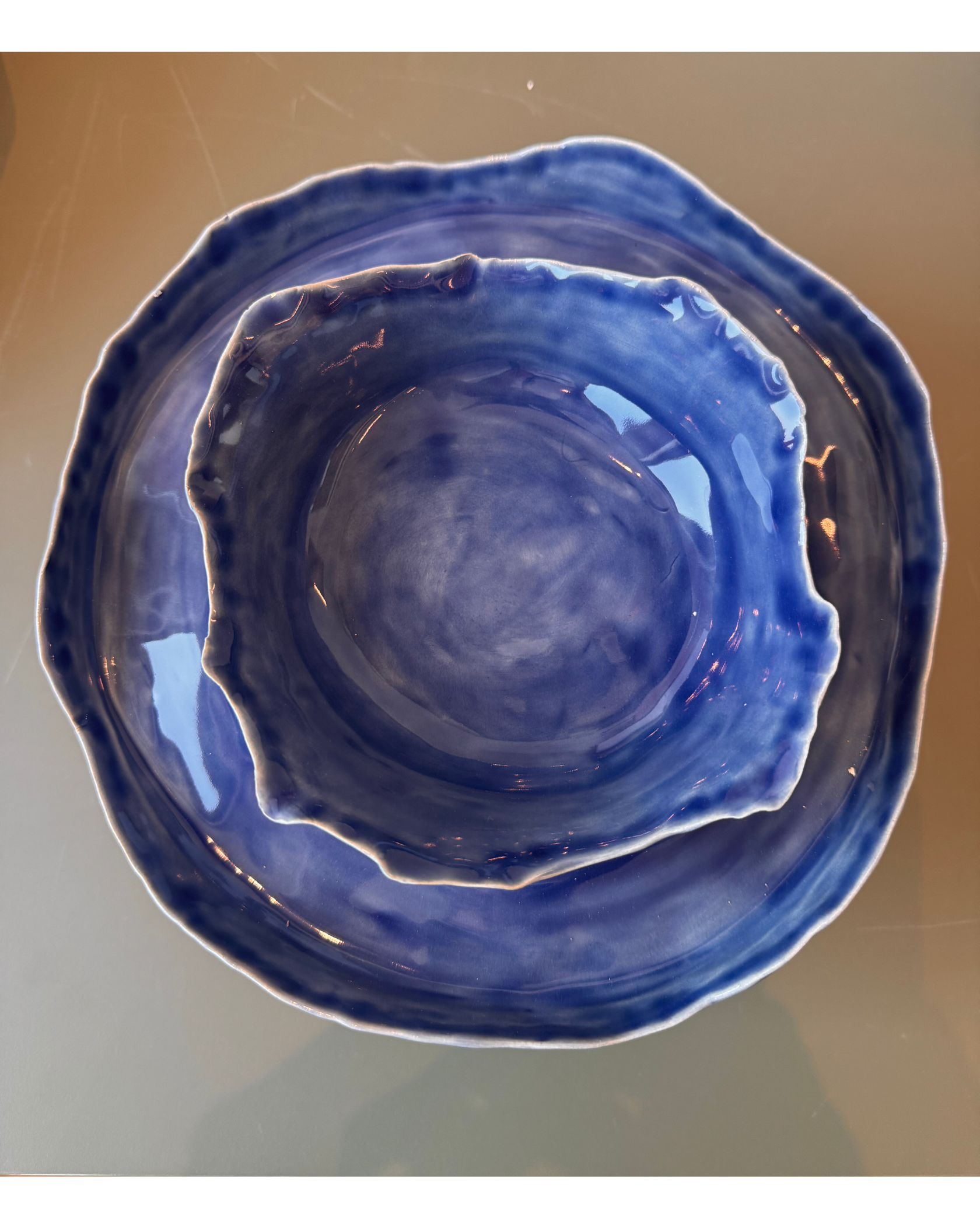 Circus Elevated Medium Nested Platter- Navy Blue