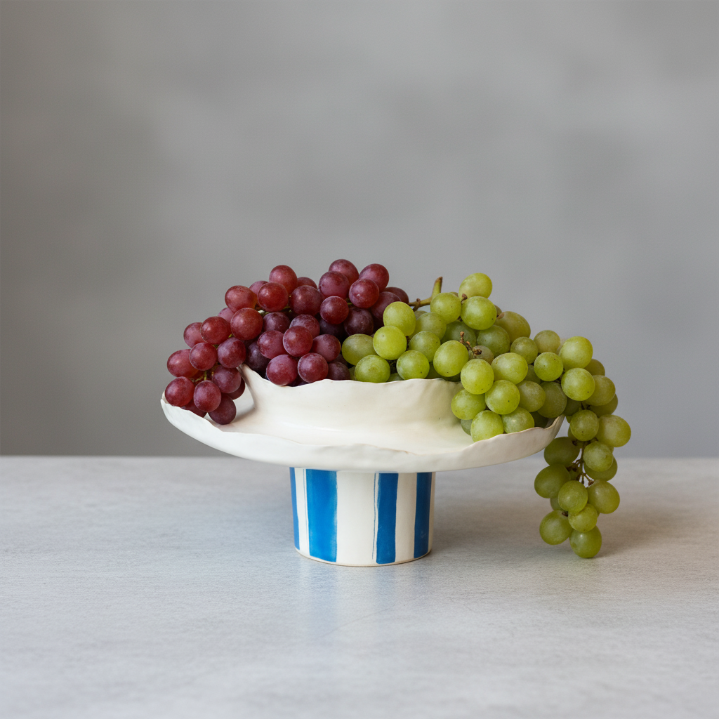 Circus Elevated Medium Nested Platter- Blue Stripes