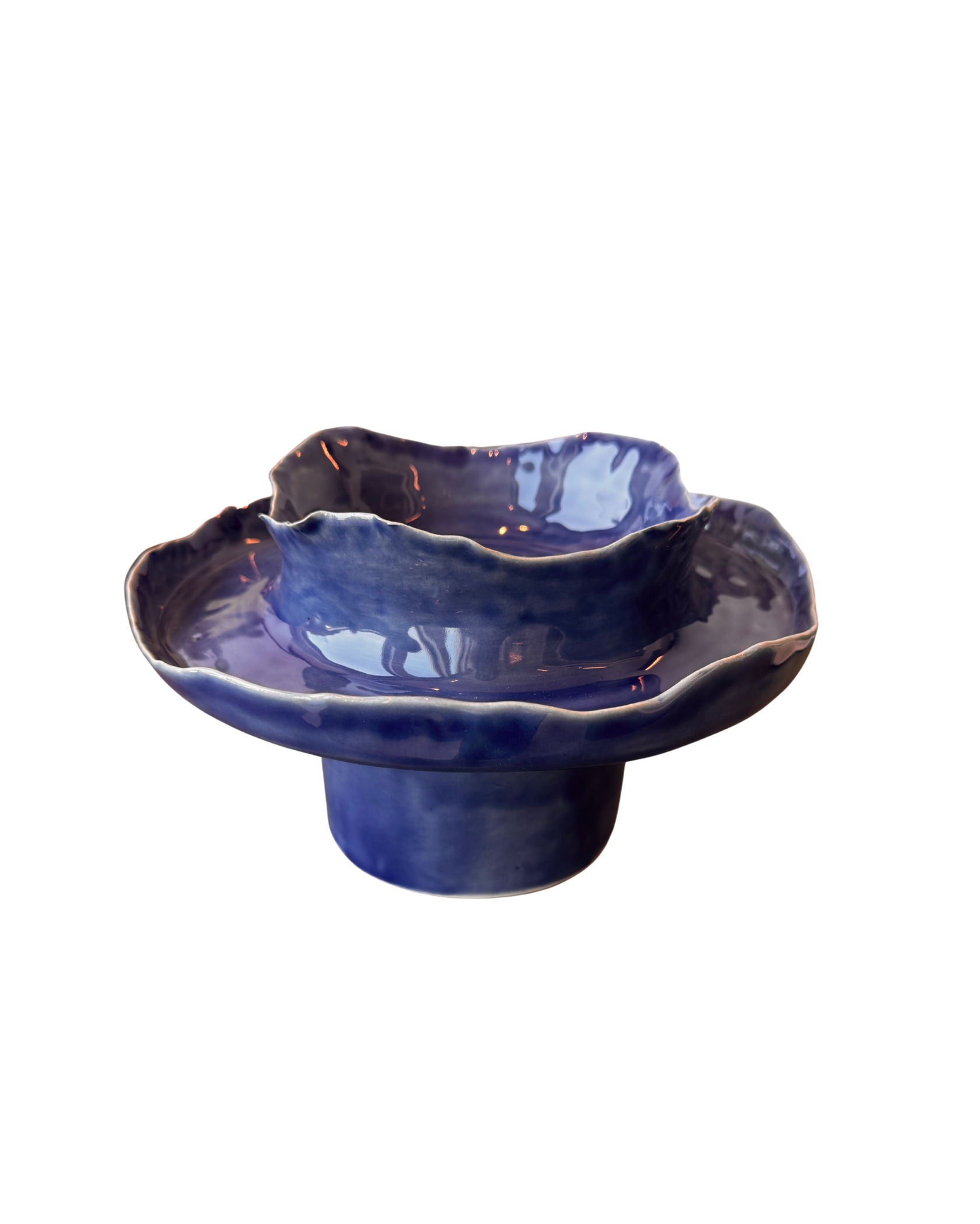 Circus Elevated Medium Nested Platter- Navy Blue