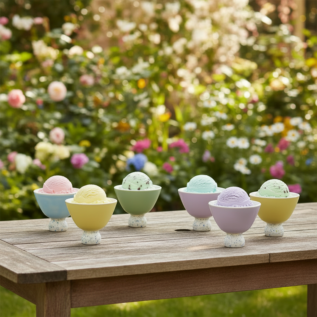 Circus Ice Cream Bowls- Multicolor
