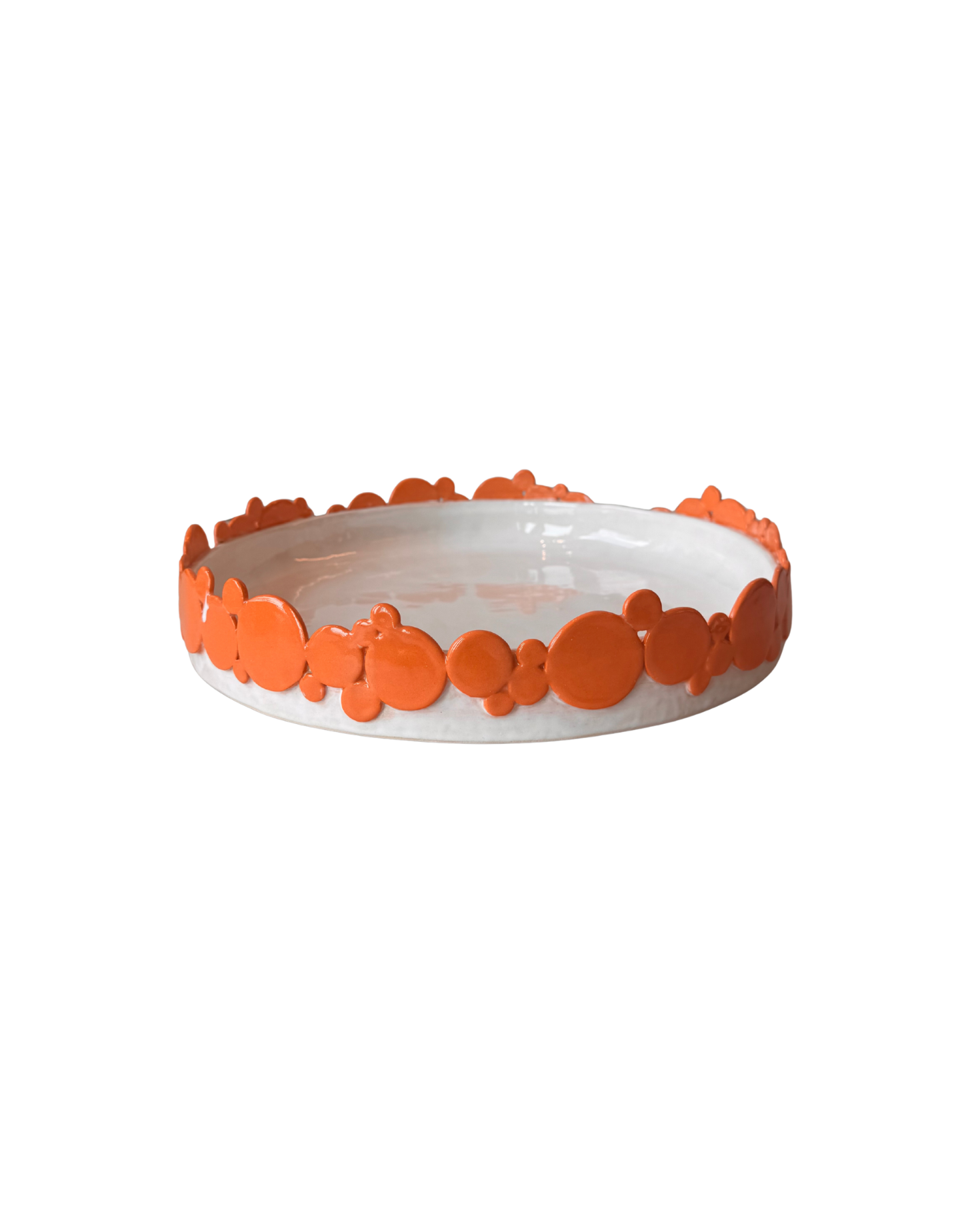 Circus Large Platter- Orange Circles