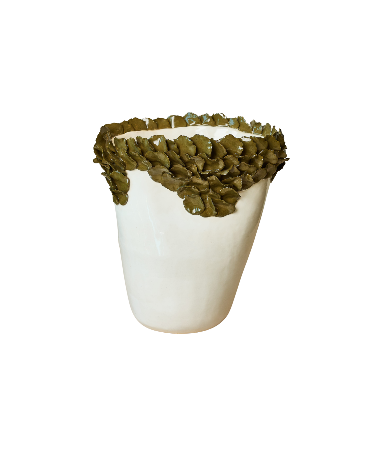 Florets Vase - Olive Green petals