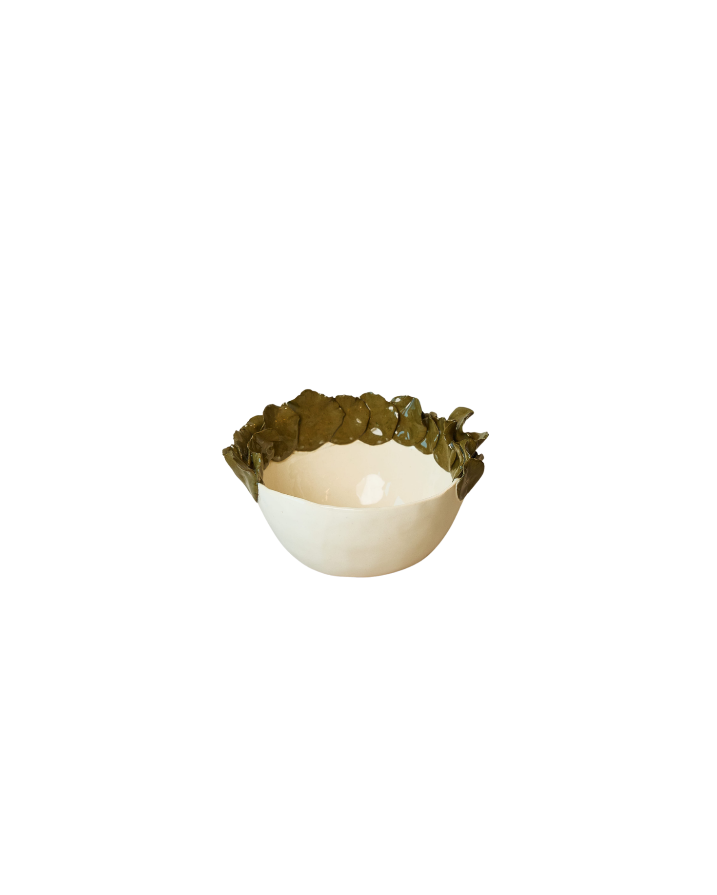 Florets Mini Bowl - Olive Green petals