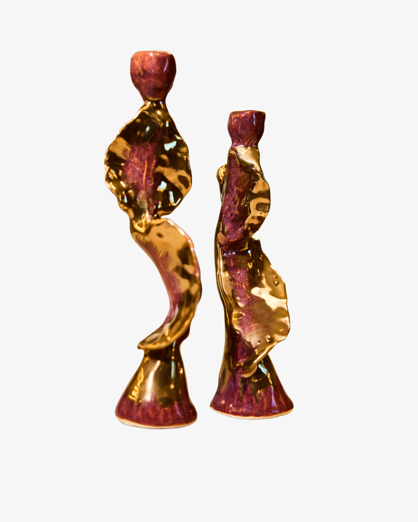 Lunari Pillar Candle Holders - Set of 2