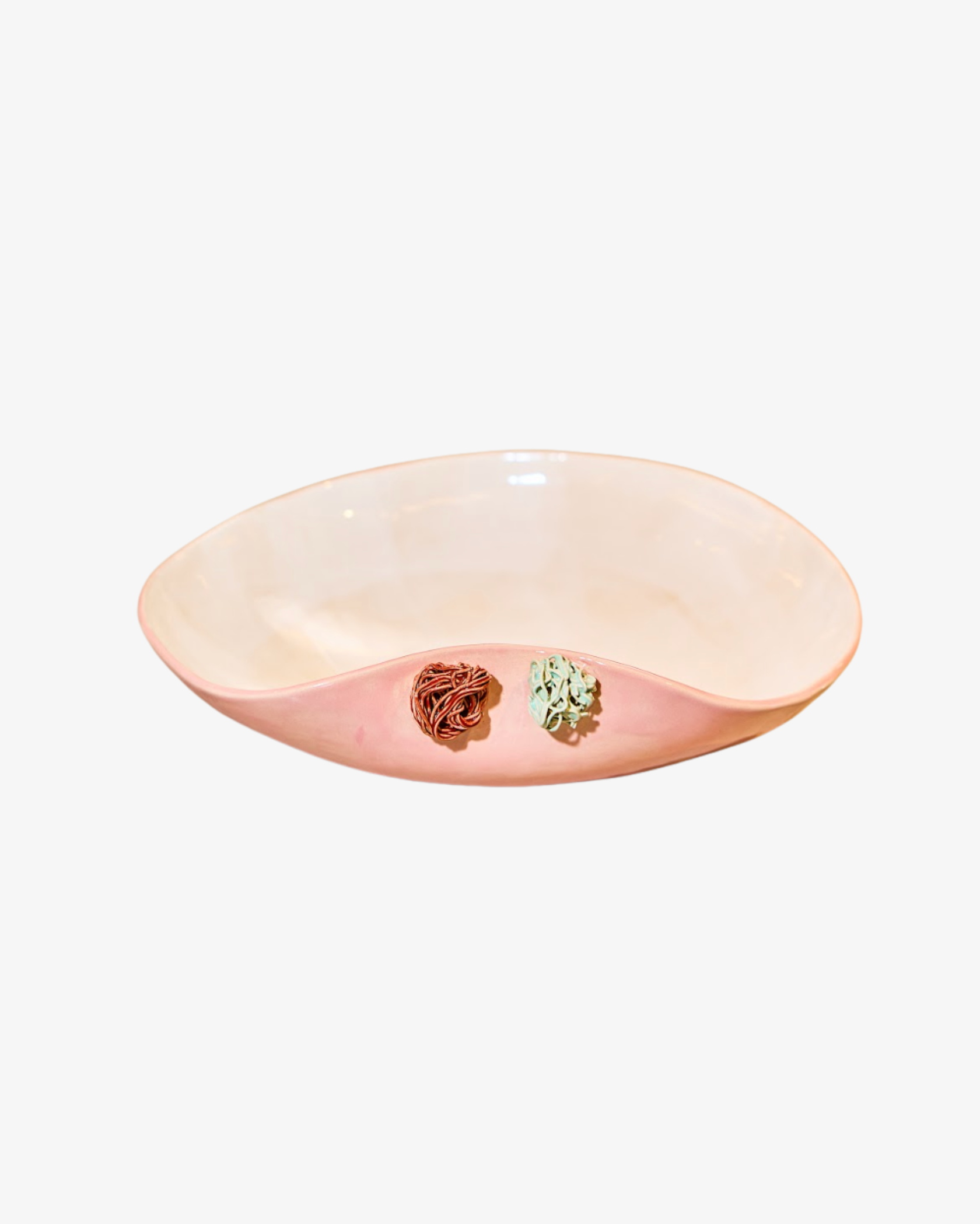 Pompons Medium Shallow Bowl