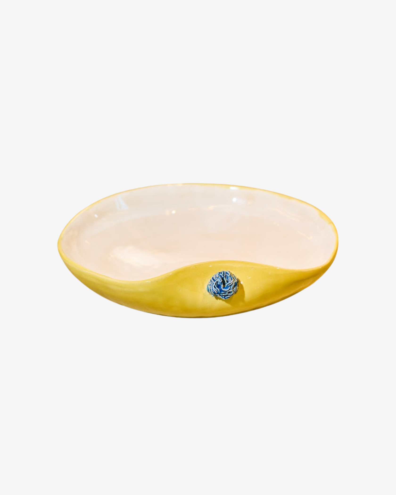 Pompons Medium Shallow Bowl