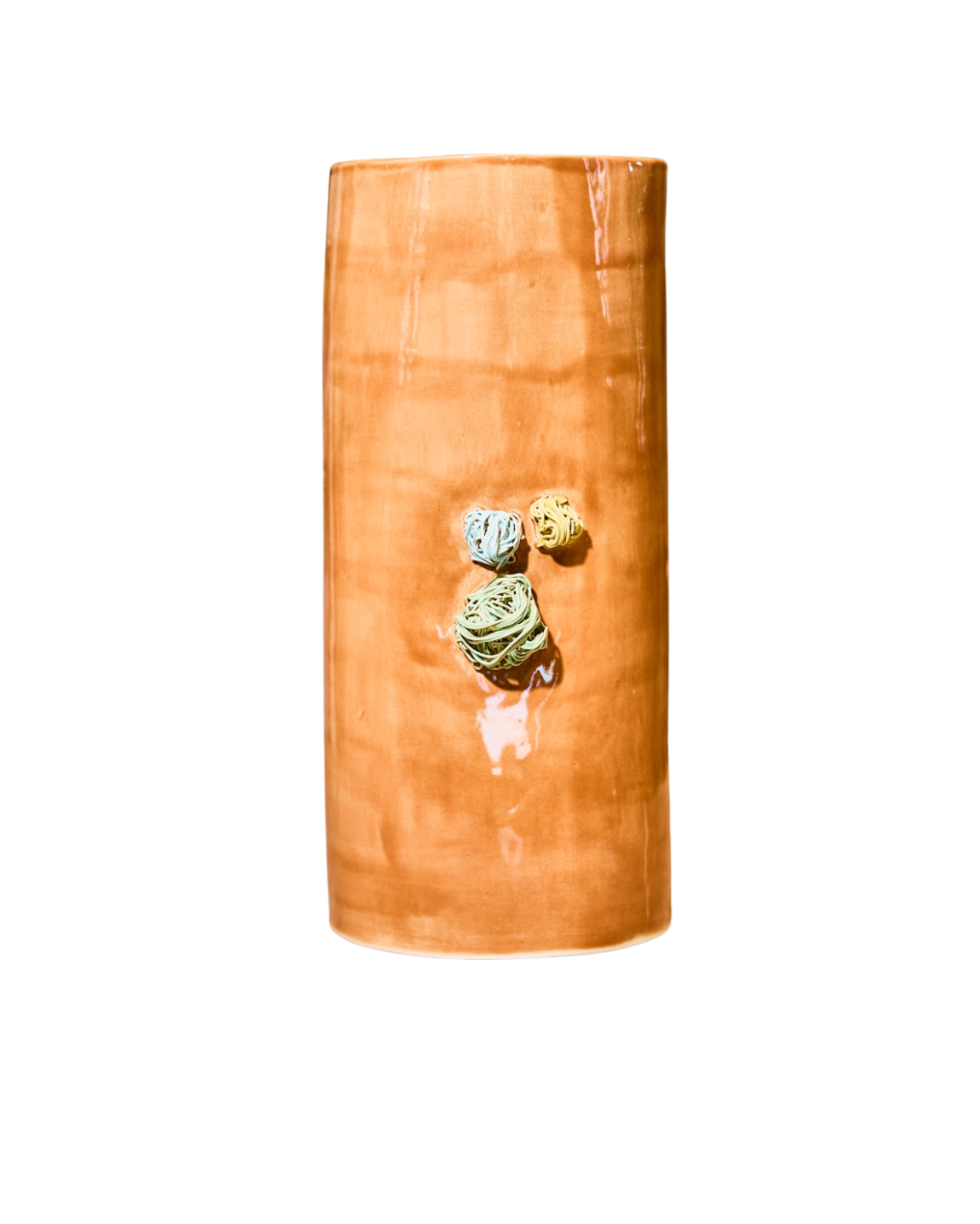 Pompons Tall Vase - Sandalwood