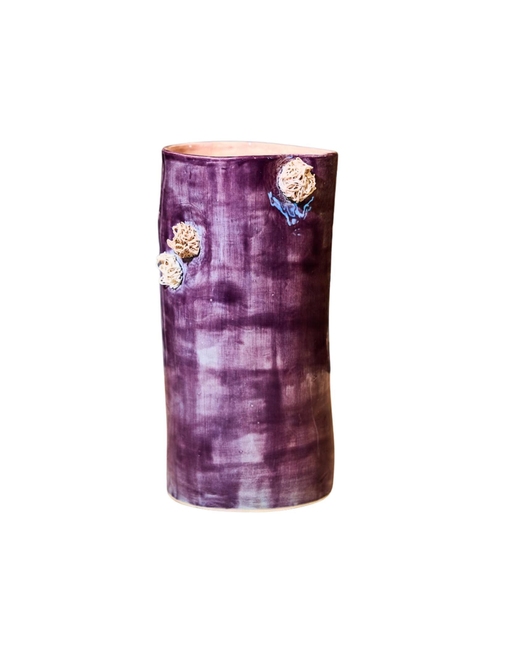 Pompons Tall Vase - Mulberry