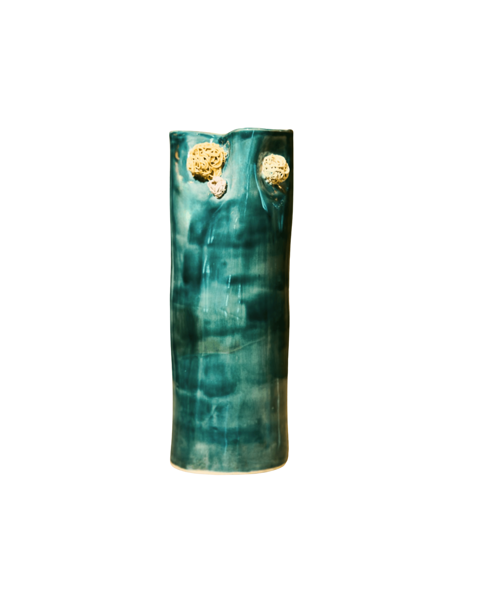 Pompons Tall Vase - Rainforest Green