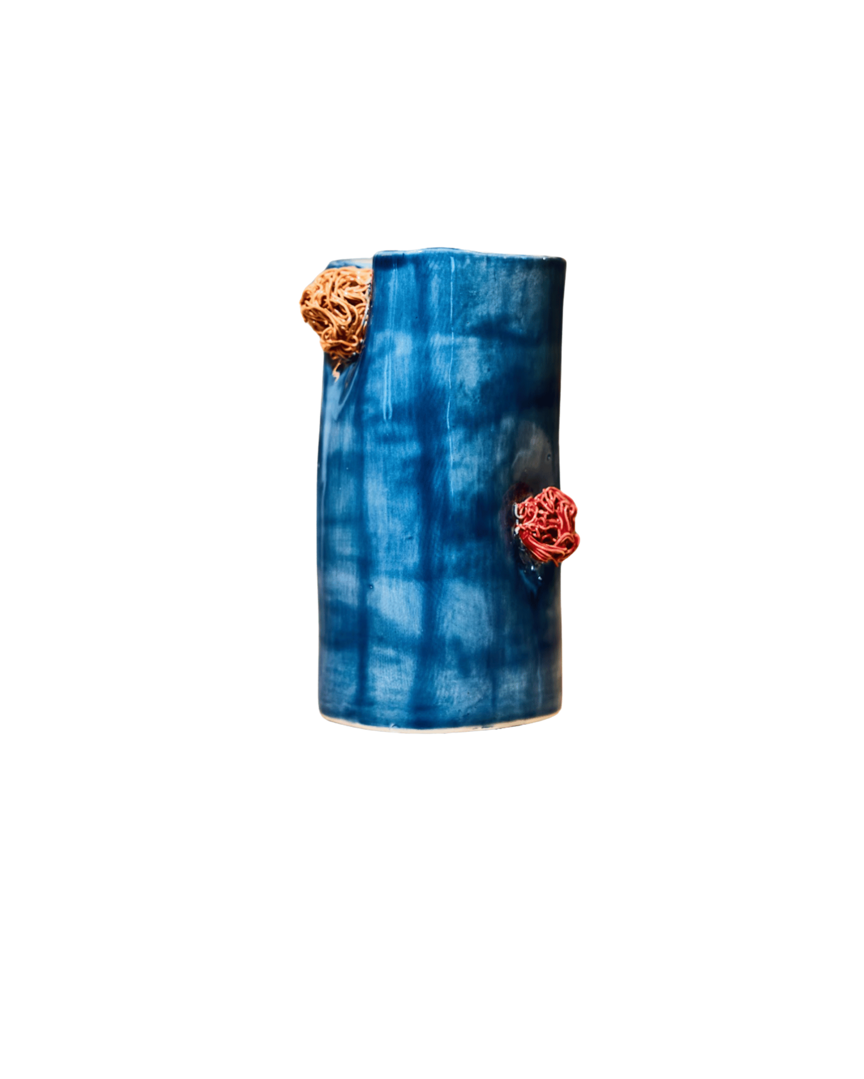 Pompons Small Vase - Deep Sea Blue