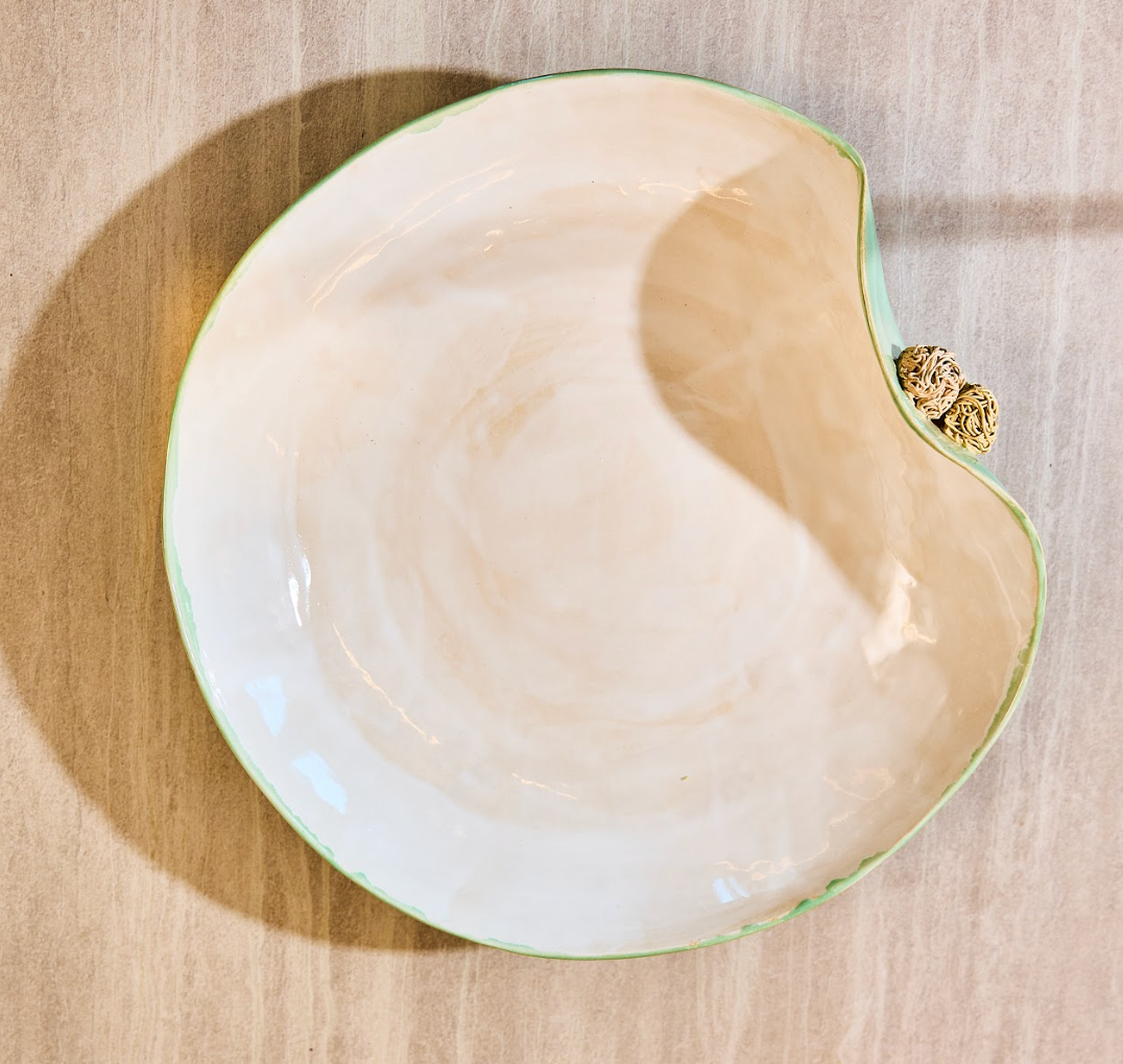 Pompons Large Shallow Bowl