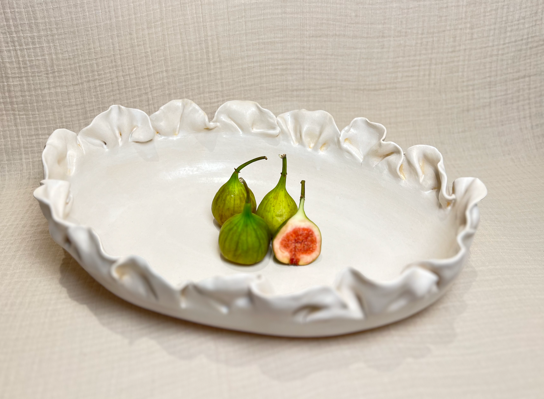 Ruffles Oval Serving Dish