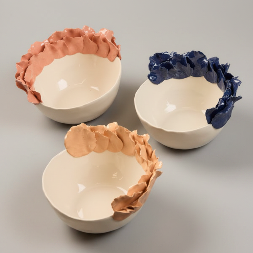 Florets Mini Bowl - Indigo Blue petals